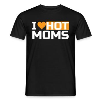 I Love Hot Moms I Heart Hot Moms - Männer T-Shirt - Schwarz - Vorne - AI Model Male 178 light (178cm)