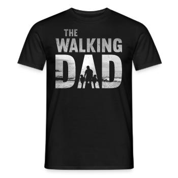 Le motif du père qui marche - T-shirt homme - noir - Devant - AI Model Male 178 light (178cm)
