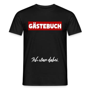 Gästebuch Ich war dabei! Gästeliste - Männer T-Shirt - Schwarz - Vorne - AI Model Male 178 light (178cm)