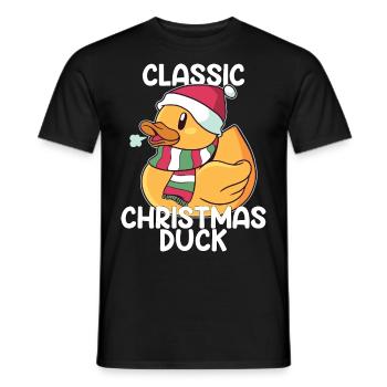 Cadeau de citation de canard de Noël - T-shirt homme - noir - Devant - AI Model Male 178 light (178cm)