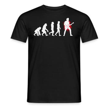 Basse Guitariste Musicien Bassiste Evolution - T-shirt homme - noir - Devant - AI Model Male 178 light (178cm)