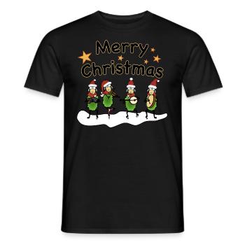 Joyeux groupe folklorique de Noël - T-shirt homme - noir - Devant - AI Model Male 178 light (178cm)