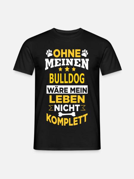 BULLDOG - Männer T-Shirt - Schwarz
