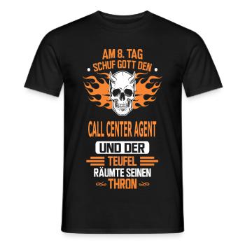 CALL CENTER AGENT - Männer T-Shirt - Schwarz - Vorne - AI Model Male 178 light (178cm)