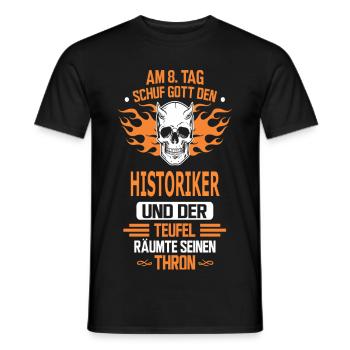 HISTORIKER - Männer T-Shirt - Schwarz - Vorne - AI Model Male 178 light (178cm)