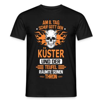 KÜSTER - Männer T-Shirt - Schwarz - Vorne - AI Model Male 178 light (178cm)