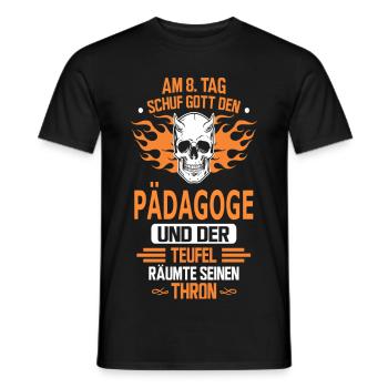 PÄDAGOGE - Männer T-Shirt - Schwarz - Vorne - AI Model Male 178 light (178cm)
