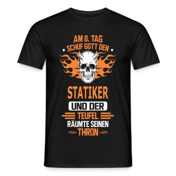 STATIKER - Männer T-Shirt - Schwarz - Vorne - AI Model Male 178 light (178cm)