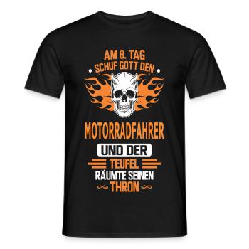 MOTORRADFAHRER - Männer T-Shirt - Schwarz - Vorne - AI Model Male 178 light (178cm)