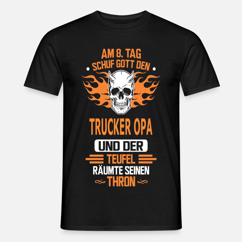 TRUCKER OPA - Männer T-Shirt - Schwarz