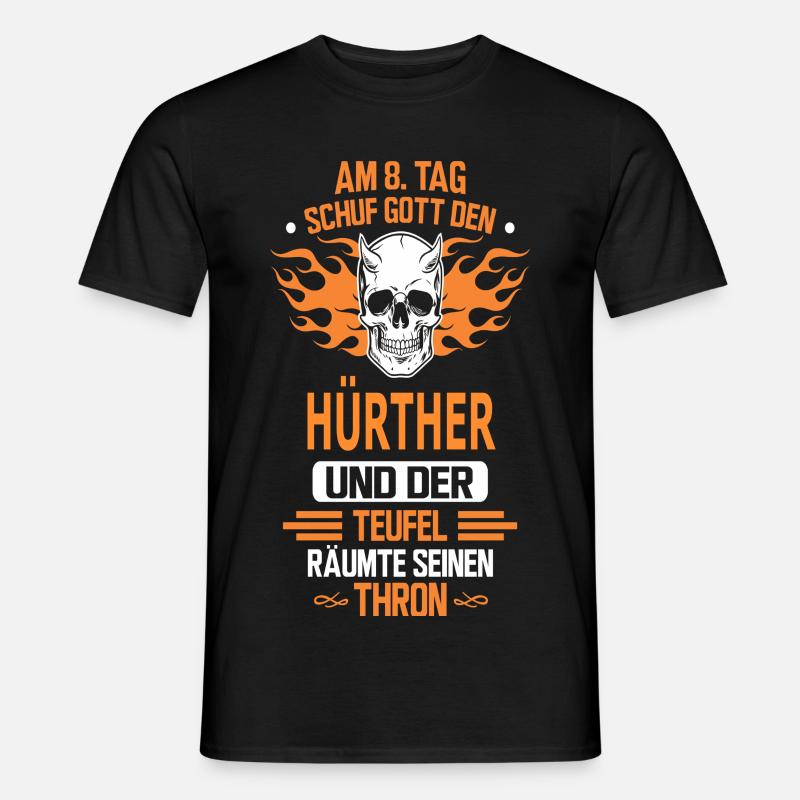 HÜRTHER - Männer T-Shirt - Schwarz