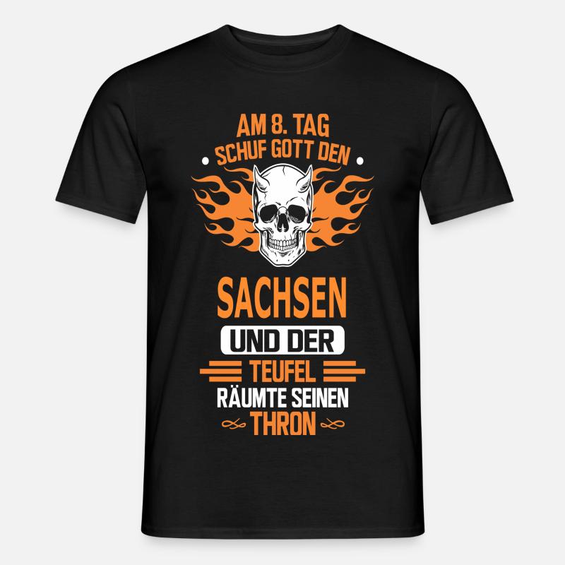 SACHSEN - Männer T-Shirt - Schwarz