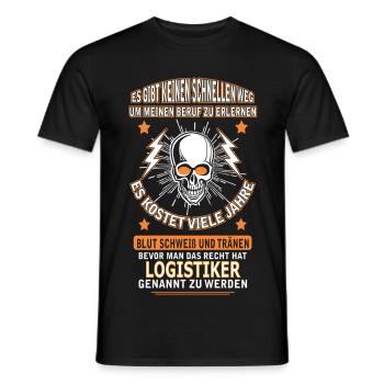 LOGISTIKER - Männer T-Shirt - Schwarz - Vorne - AI Model Male 178 light (178cm)