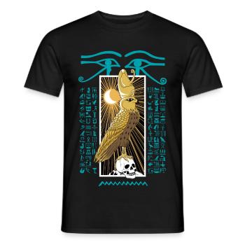 Horus God of ancient Egypt - Men's T-Shirt - black - Front - AI Model Male 178 light (178cm)