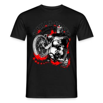 Gorilla Biker- Biker aus Leidenschaft - Männer T-Shirt - Schwarz - Vorne - AI Model Male 178 light (178cm)