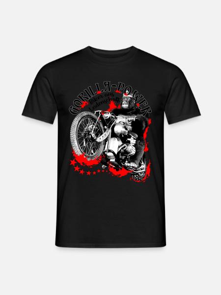 Gorilla Biker- Biker with passion - Men's T-Shirt - black