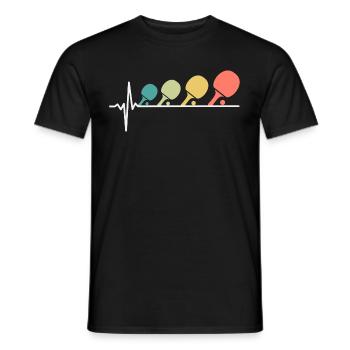 Battement de cœur de tennis de table - T-shirt homme - noir - Devant - AI Model Male 178 light (178cm)