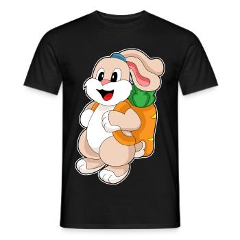 École de sac à dos Bunny Student - T-shirt homme - noir - Devant - AI Model Male 178 light (178cm)