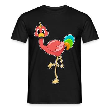 Licorne flamant rose - T-shirt homme - noir - Devant - AI Model Male 178 light (178cm)
