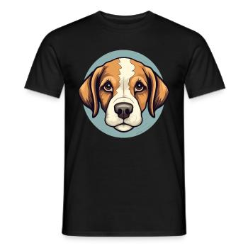 Niedliches Hundedesign für Hundebesitzer - Männer T-Shirt - Schwarz - Vorne - AI Model Male 178 light (178cm)