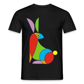 Lustiger Hase - Männer T-Shirt - Schwarz - Vorne - AI Model Male 178 light (178cm)