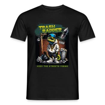 TRASH RAPPER Lizard - T-shirt homme - noir - Devant - AI Model Male 178 light (178cm)