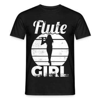 Flautist - Men's T-Shirt - black - Front - AI Model Male 178 light (178cm)