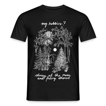 MEINE HOBBYS? - Männer T-Shirt - Schwarz - Vorne - AI Model Male 178 light (178cm)