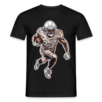 American Football Skizze - Männer T-Shirt - Schwarz - Vorne - AI Model Male 178 light (178cm)