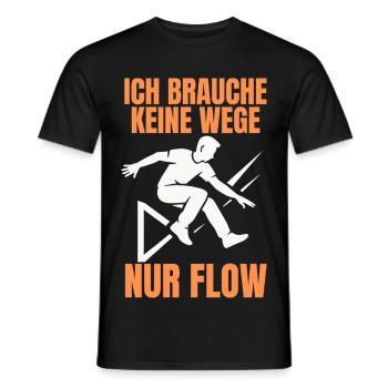 Parkour Jump - Dynamic Urban Design - Men's T-Shirt - black - Front - AI Model Male 178 light (178cm)