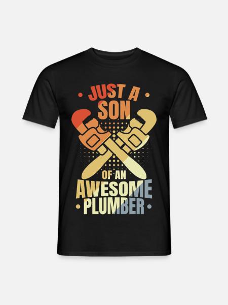 Son of a plumber - Men's T-Shirt - black