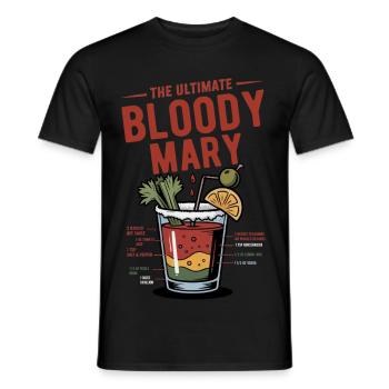 The Ultimate Bloody Mary Rezept - Männer T-Shirt - Schwarz - Vorne - AI Model Male 178 light (178cm)