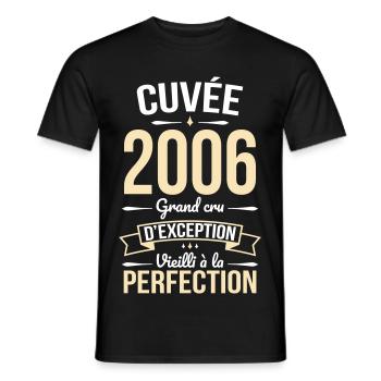 2006 – Aged to perfection - Men's T-Shirt - black - Front - AI Model Male 178 light (178cm)
