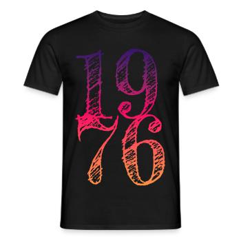 Millésime 1976 - T-shirt homme - noir - Devant - AI Model Male 178 light (178cm)
