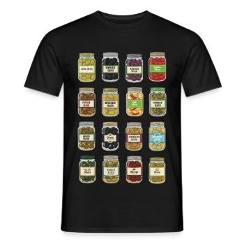 Des olives dans un bocal - T-shirt homme - noir - Devant - AI Model Male 178 light (178cm)