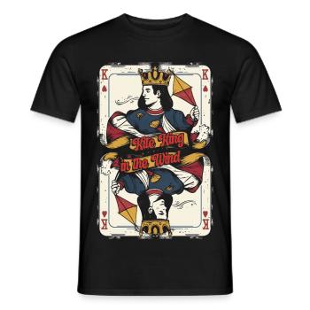 Kite Kite Flying Kite King In The Wind - Men's T-Shirt - black - Front - AI Model Male 178 light (178cm)