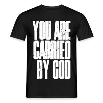 Tu es porté par Dieu - T-shirt homme - noir - Devant - AI Model Male 178 light (178cm)