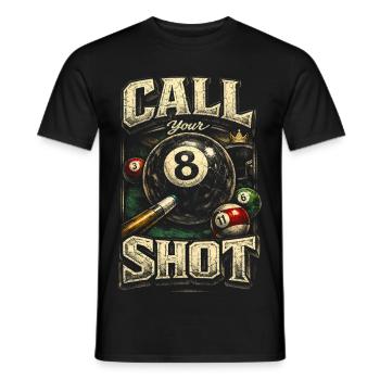 8-Ball Billard Call Your Shot - Männer T-Shirt - Schwarz - Vorne - AI Model Male 178 light (178cm)