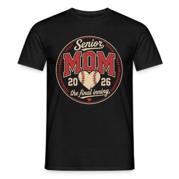 Senior Mom 2026 Baseball Graduation Design - Men's T-Shirt - black - Front - AI Model Male 178 light (178cm)