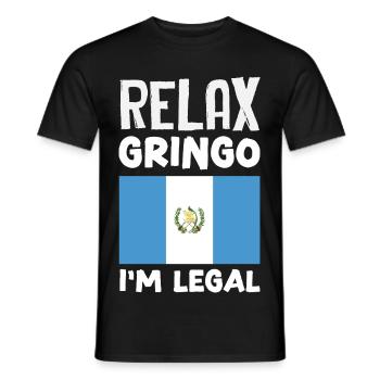 Guatemala Flag T-Shirt Pride & Home Chapín - Men's T-Shirt - black - Front - AI Model Male 178 light (178cm)