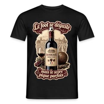 Bordeaux Esprit Foot - Männer T-Shirt - Schwarz - Vorne - AI Model Male 178 light (178cm)