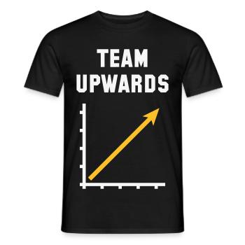 Team Aufwärts (Erfolg / Fortschritt / NEG Gold 2C) - Männer T-Shirt - Schwarz - Vorne - AI Model Male 178 light (178cm)