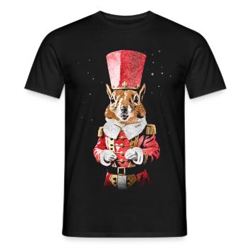 Nussknacker-Eichhörnchen - Männer T-Shirt - Schwarz - Vorne - AI Model Male 178 light (178cm)