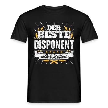 Bester Disponent Spruch Geschenk Shirt - Männer T-Shirt - Schwarz - Vorne - AI Model Male 178 light (178cm)