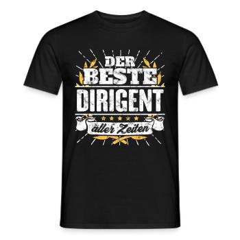 Bester Dirigent Spruch Geschenk Shirt - Männer T-Shirt - Schwarz - Vorne - AI Model Male 178 light (178cm)