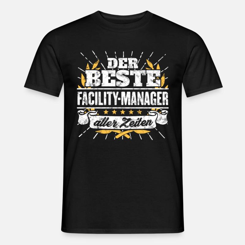 Bester Facility-Manager Spruch Geschenk Shirt - Männer T-Shirt - Schwarz