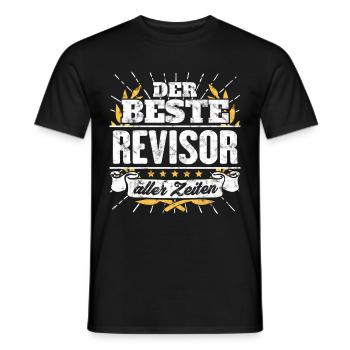 Bester Revisor Spruch Geschenk Shirt - Männer T-Shirt - Schwarz - Vorne - AI Model Male 178 light (178cm)