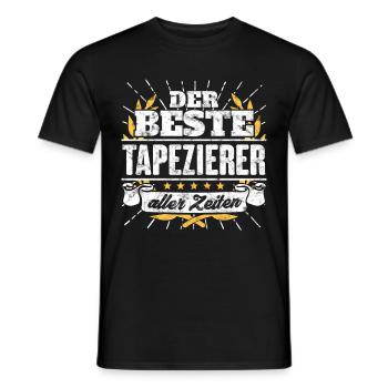 Bester Tapezierer Spruch Geschenk Shirt - Männer T-Shirt - Schwarz - Vorne - AI Model Male 178 light (178cm)