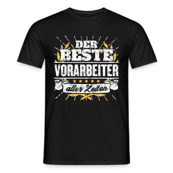 Bester Vorarbeiter Spruch Geschenk Shirt - Männer T-Shirt - Schwarz - Vorne - AI Model Male 178 light (178cm)