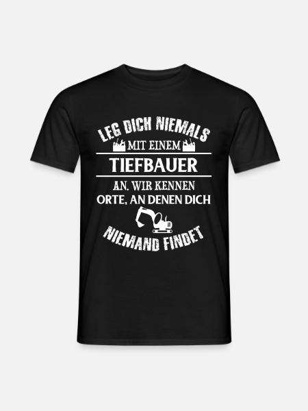 Tiefbauer - Männer T-Shirt - Schwarz